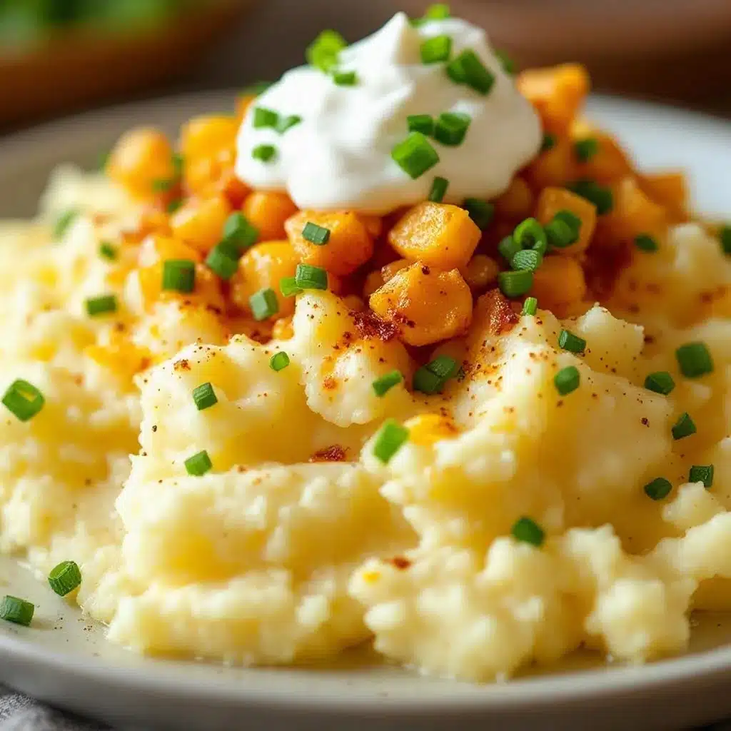 creamy loaded mashed potatoes - featured image