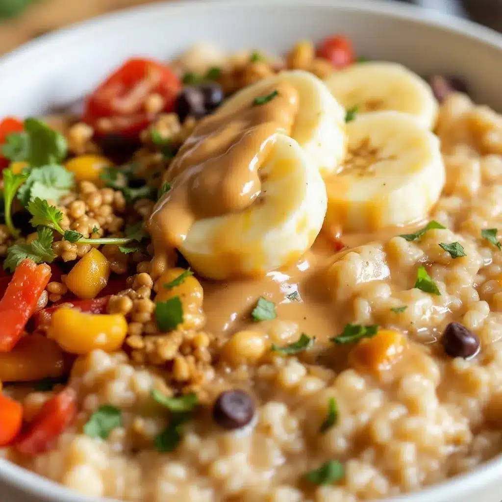 creamy peanut butter banana overnight oats preparation steps