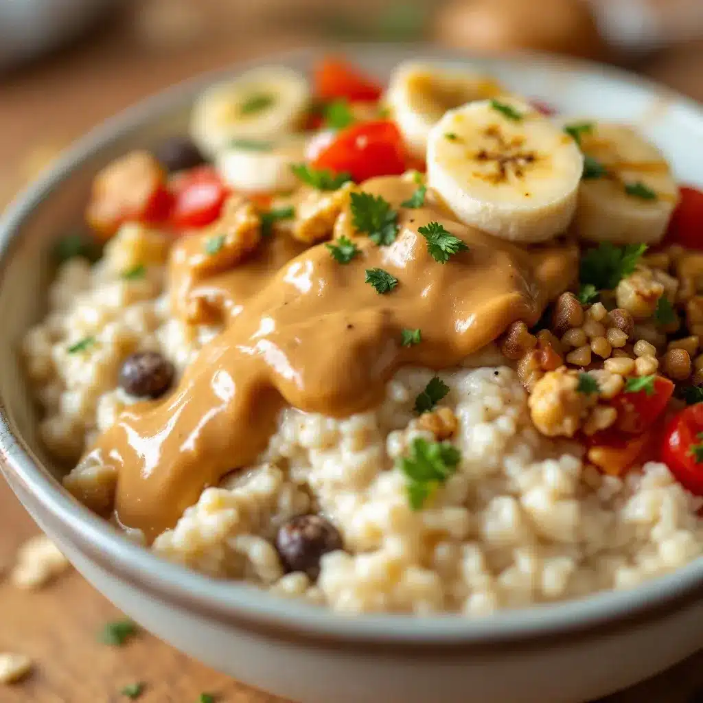 creamy peanut butter banana overnight oats preparation steps