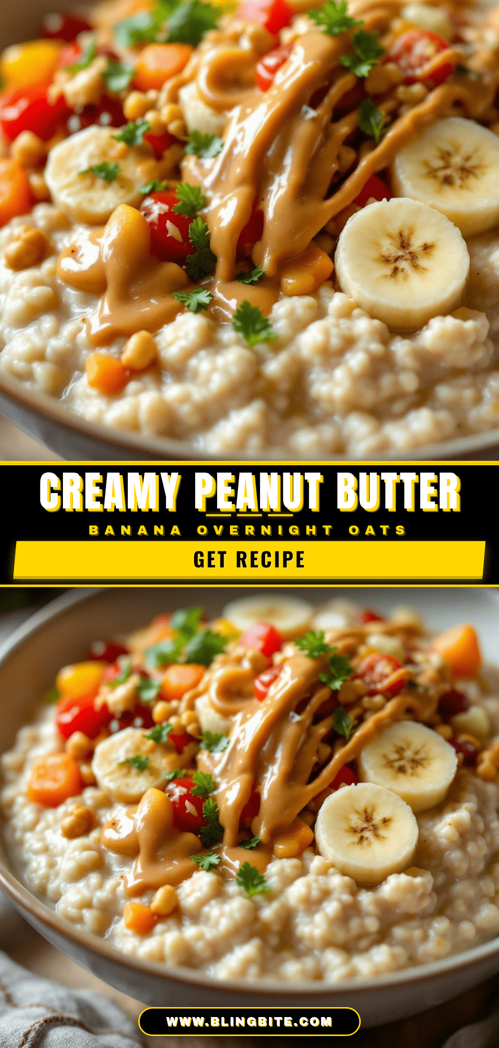 creamy peanut butter banana overnight oats recipe