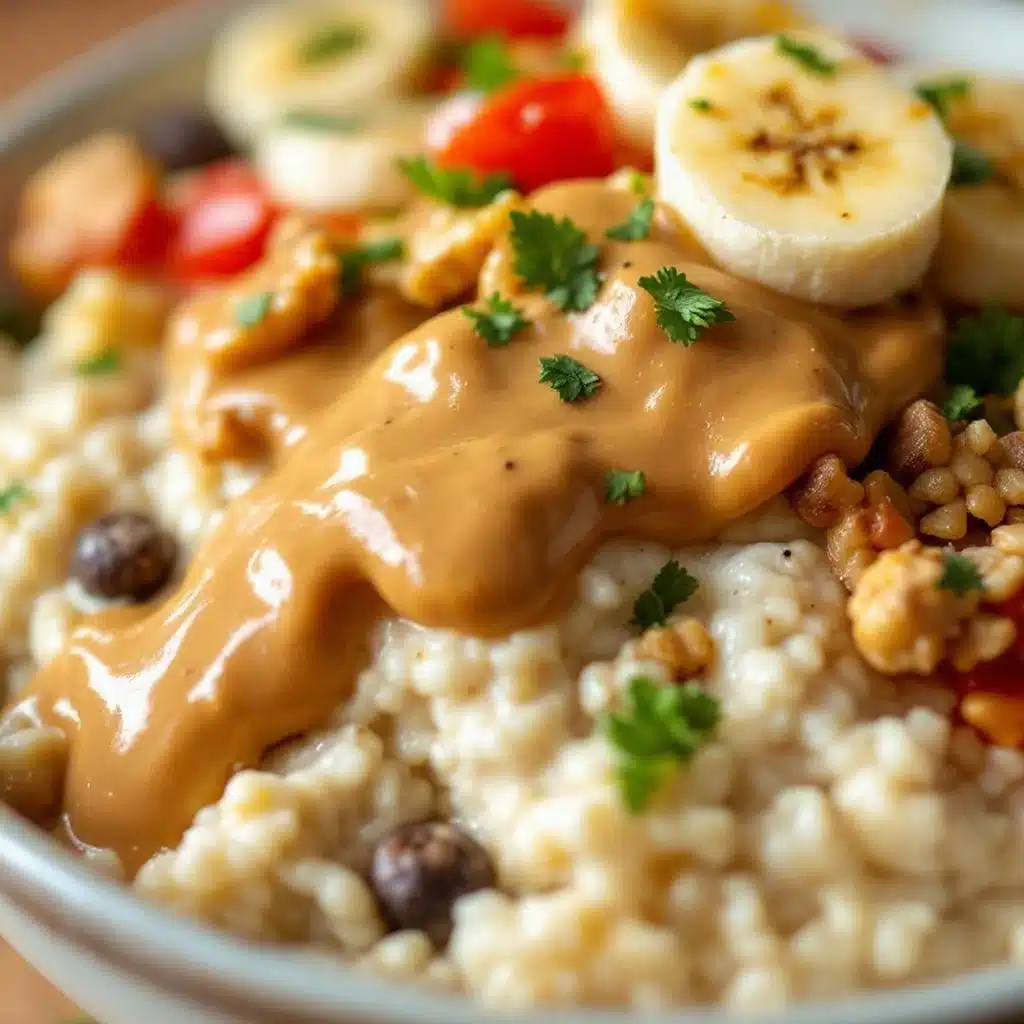 creamy peanut butter banana overnight oats - featured image