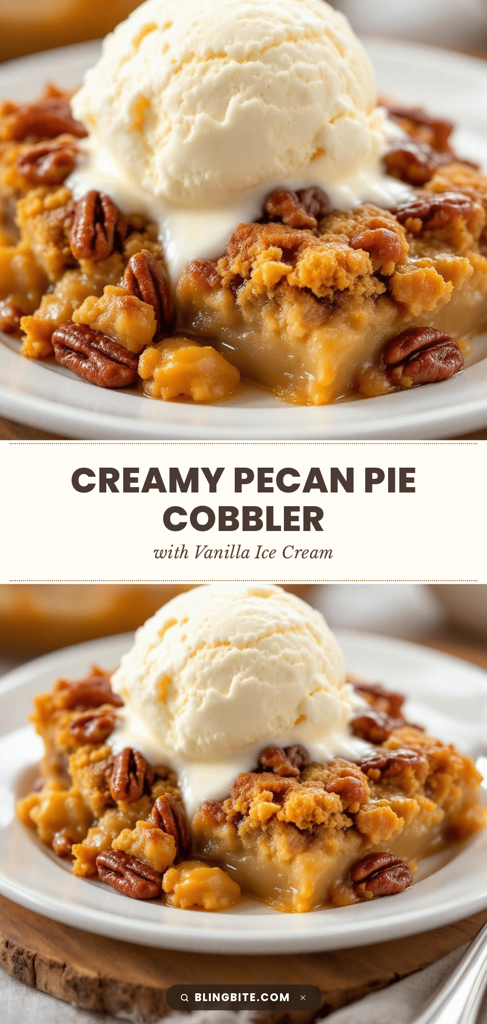 creamy pecan pie cobbler recipe