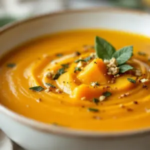 creamy roasted butternut squash soup - featured image