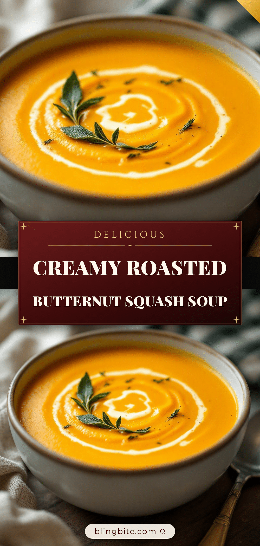 creamy roasted butternut squash soup recipe