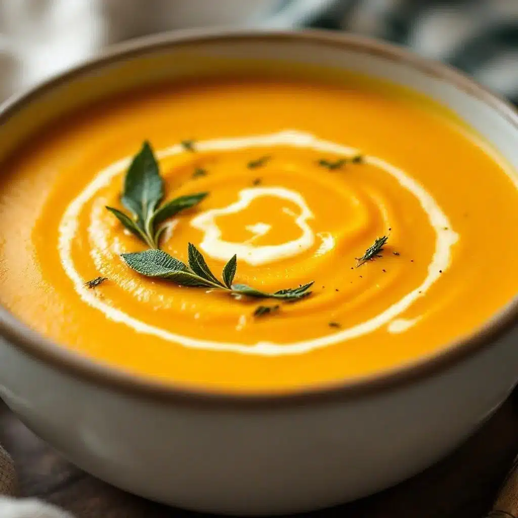 creamy roasted butternut squash soup - featured image