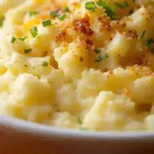 creamy roasted garlic parmesan cauliflower mash - featured image