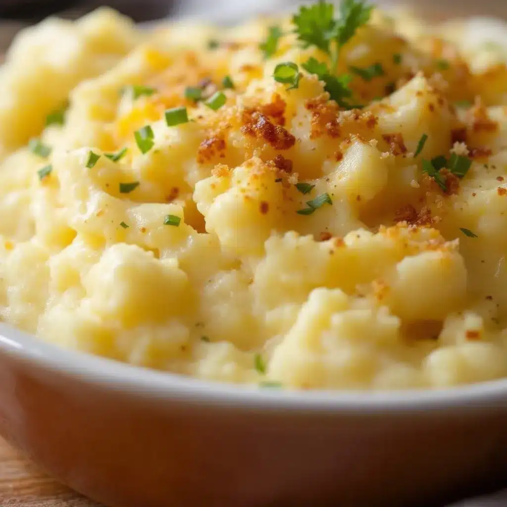 creamy roasted garlic parmesan cauliflower mash preparation steps