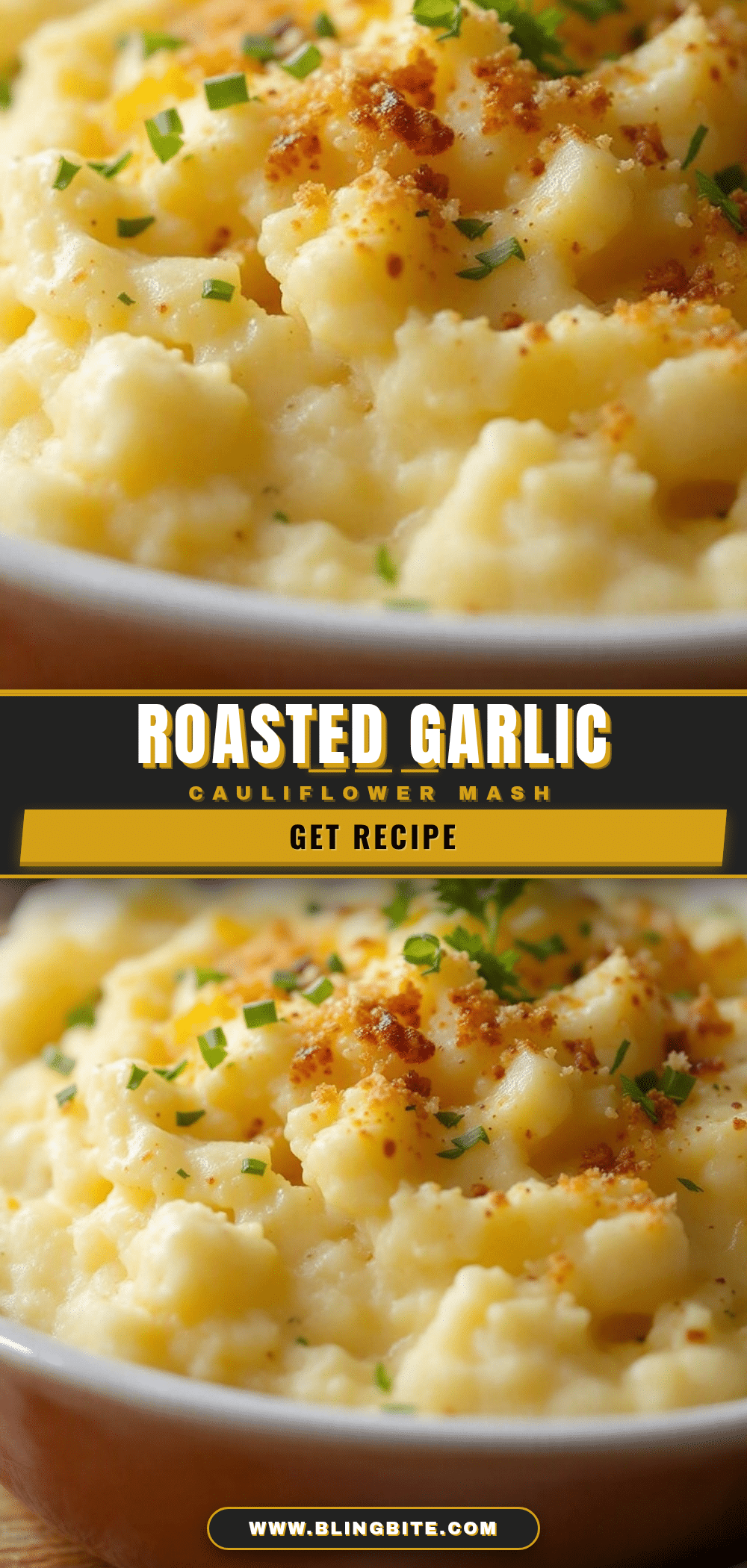 creamy roasted garlic parmesan cauliflower mash recipe