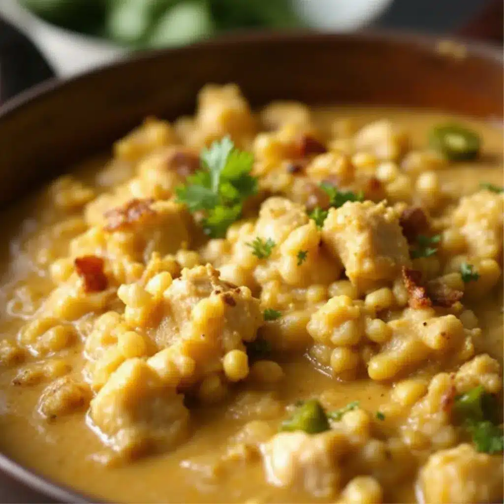 creamy white chicken chili with roasted poblanos preparation steps