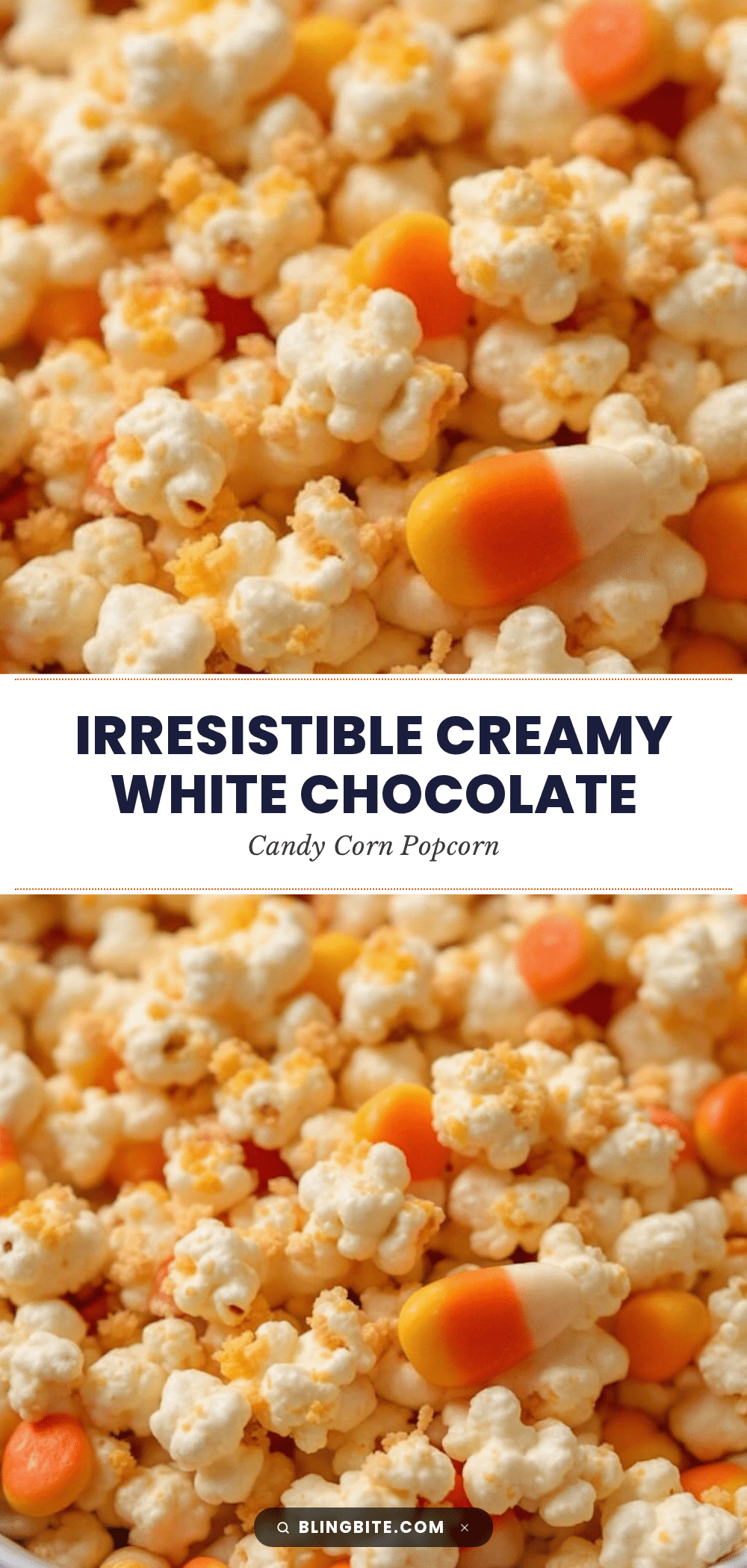 creamy white chocolate candy corn popcorn mix recipe