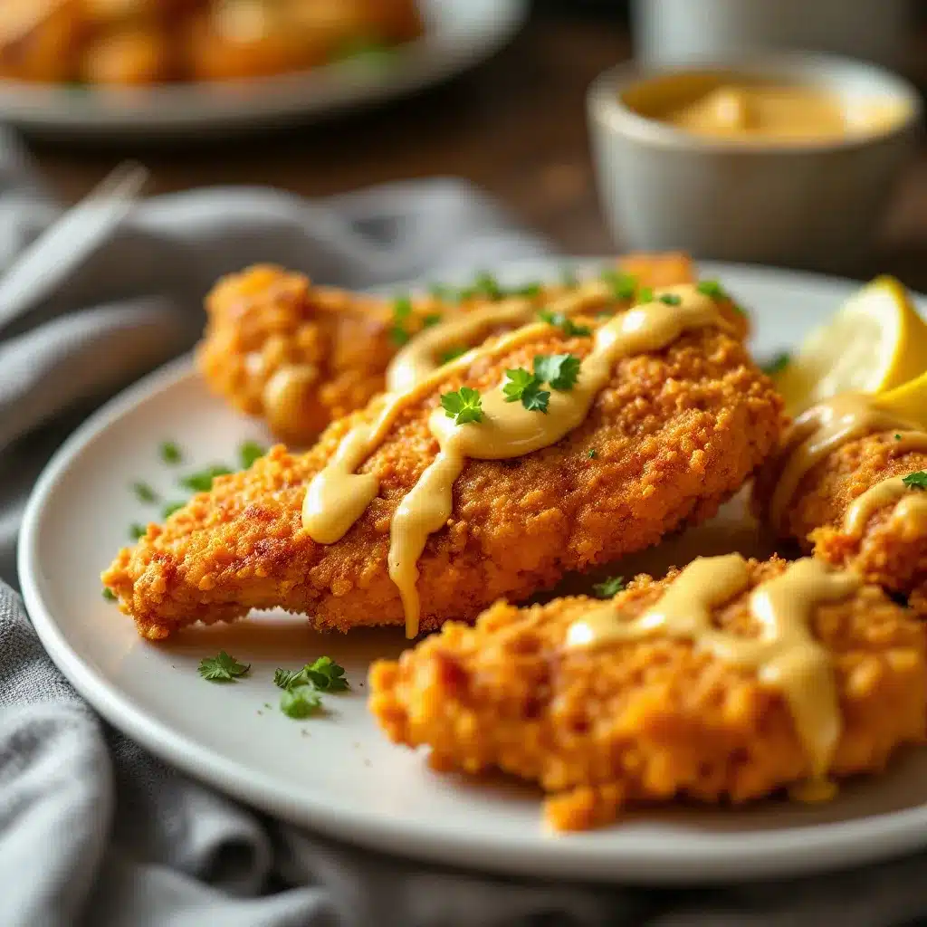 crispy air fryer chicken tenders with honey mustard preparation steps
