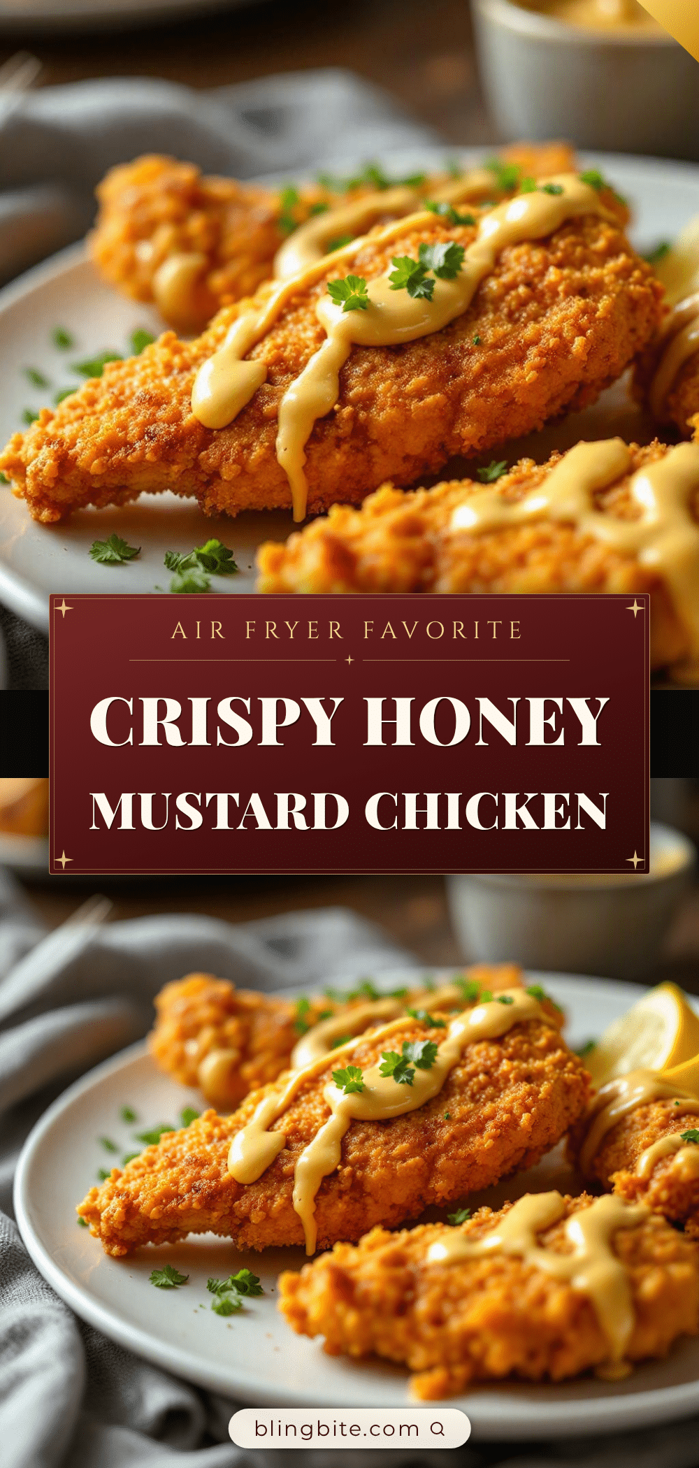 crispy air fryer chicken tenders with honey mustard recipe