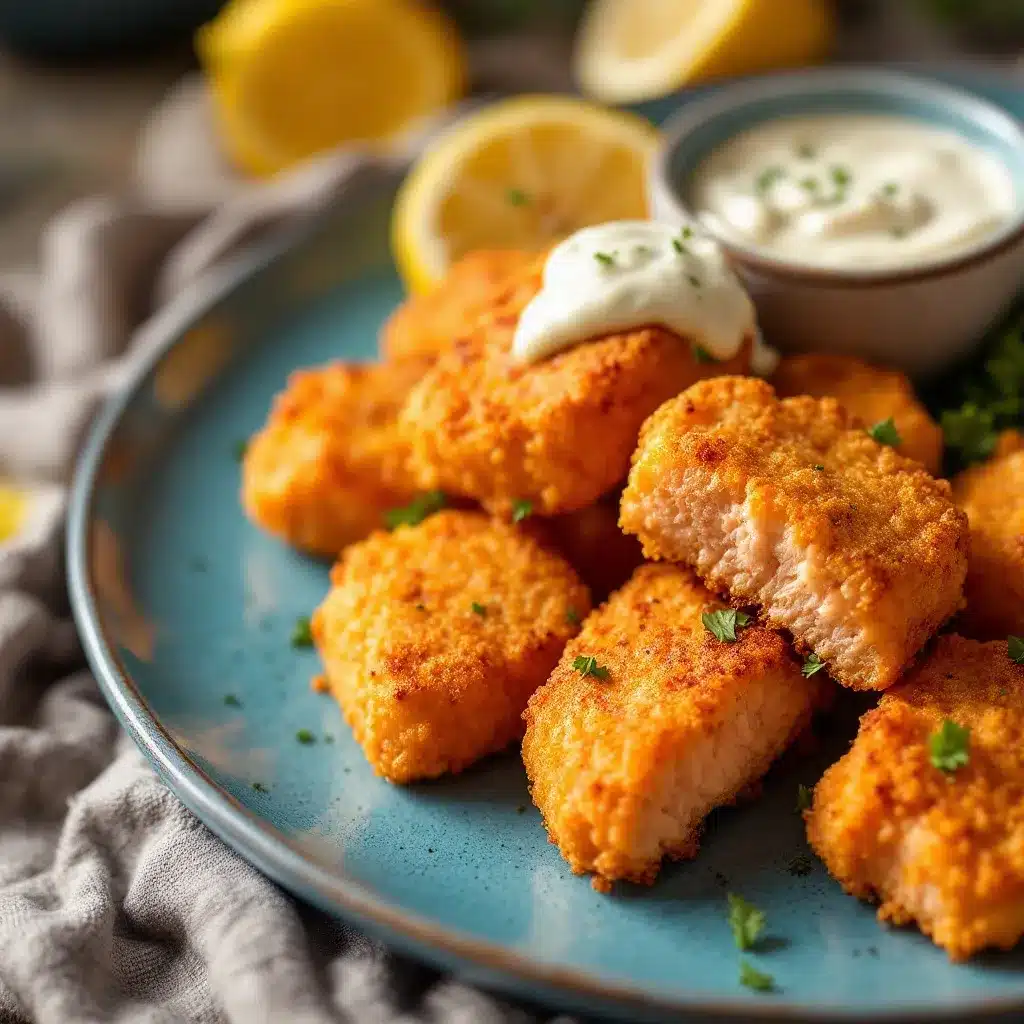crispy air fryer salmon bites preparation steps