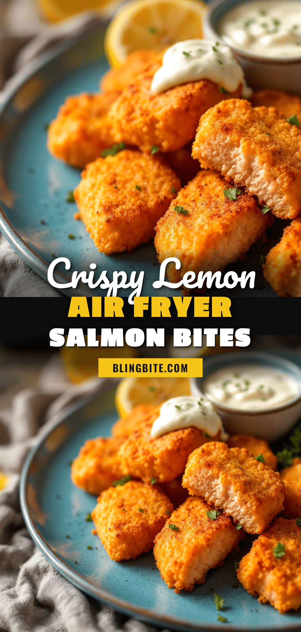 crispy air fryer salmon bites recipe
