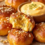 crispy Bavarian soft pretzel bites with beer cheese - featured image