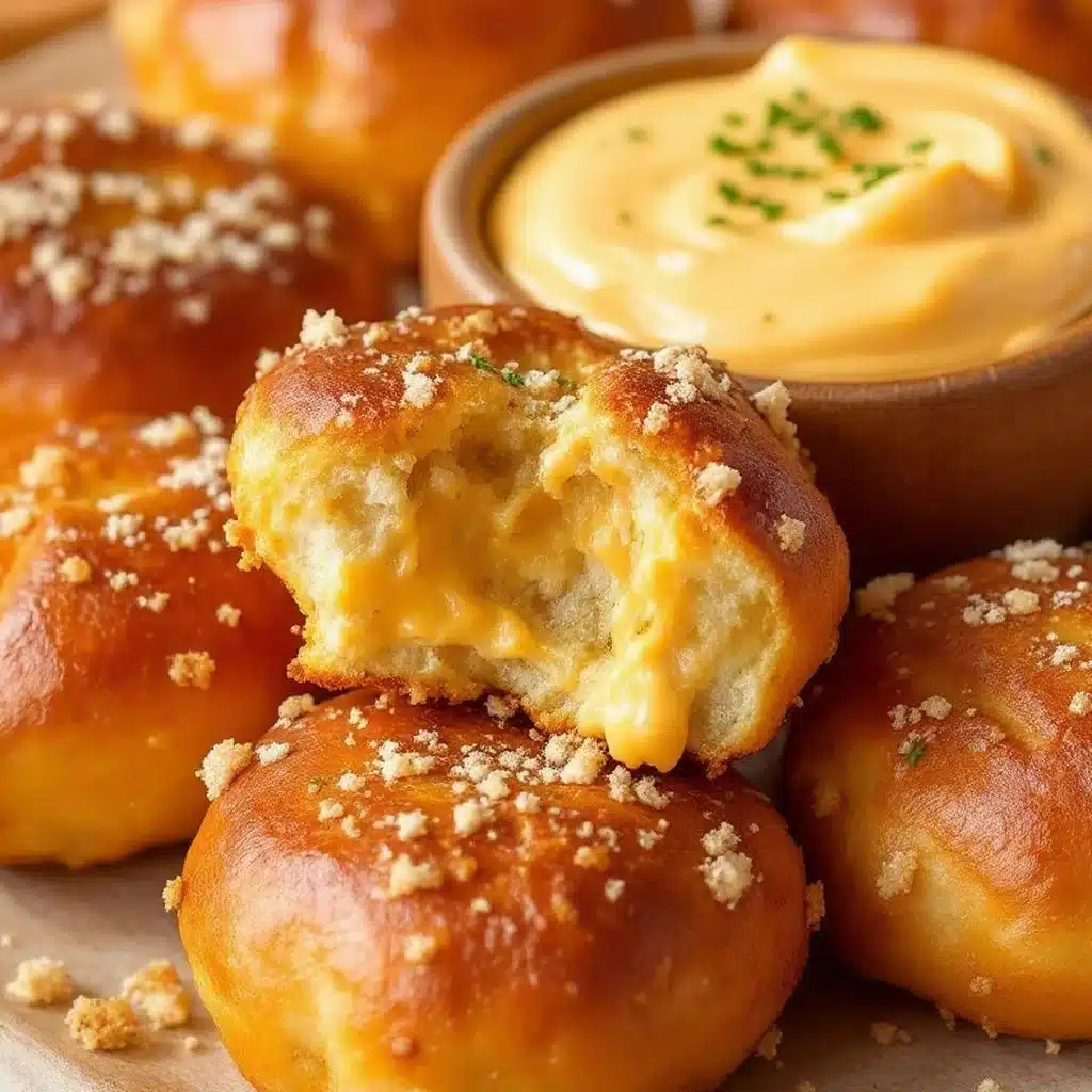crispy Bavarian soft pretzel bites with beer cheese - featured image