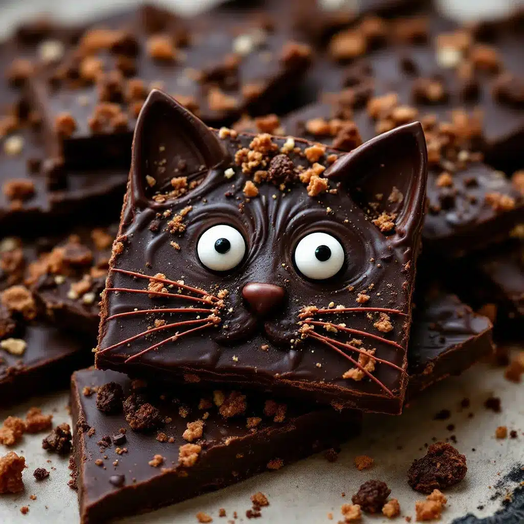 crispy black cat chocolate bark preparation steps