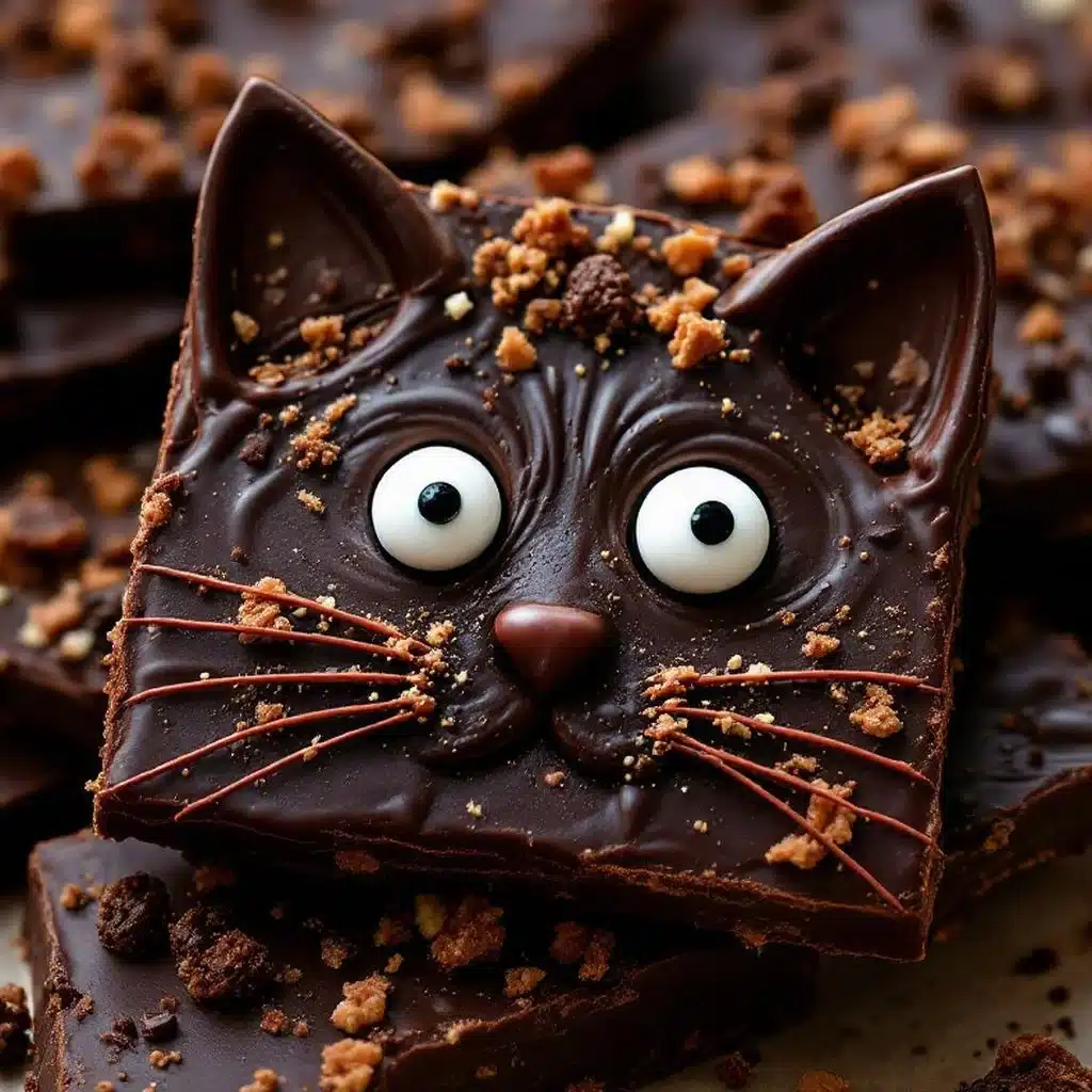 crispy black cat chocolate bark - featured image