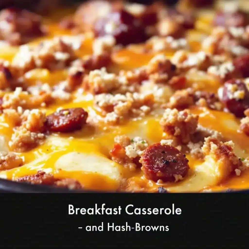 Crispy Breakfast Casserole with Sausage preparation steps