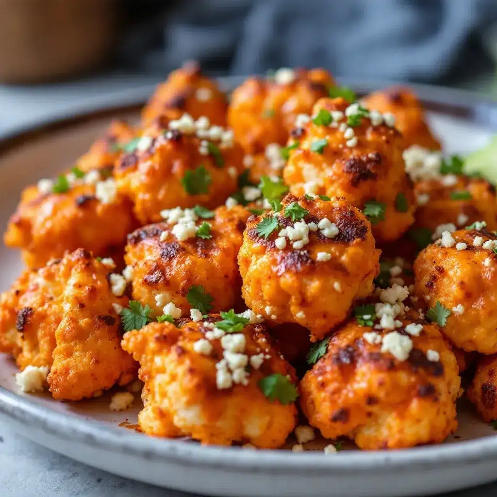crispy buffalo cauliflower bites preparation steps