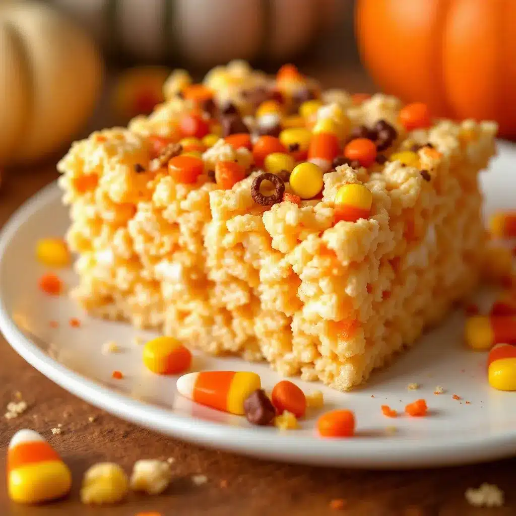 crispy chewy candy corn rice krispie treats preparation steps