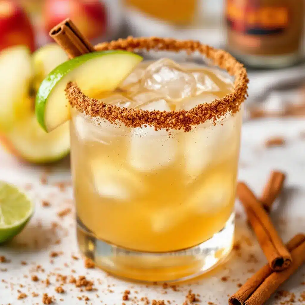 Crispy Cinnamon Apple Cider Margarita preparation steps