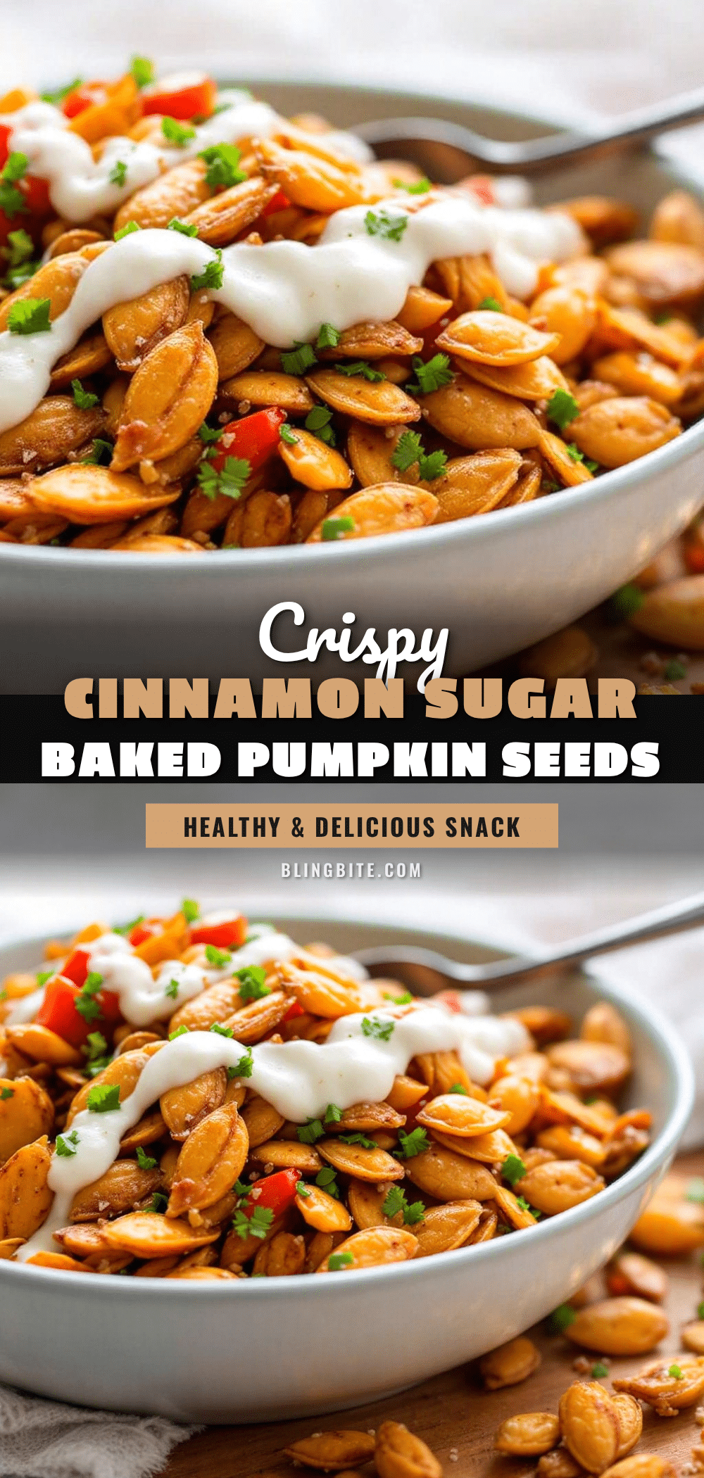 crispy cinnamon sugar baked pumpkin seeds recipe