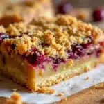 crispy cranberry orange thanksgiving pie bars - featured image