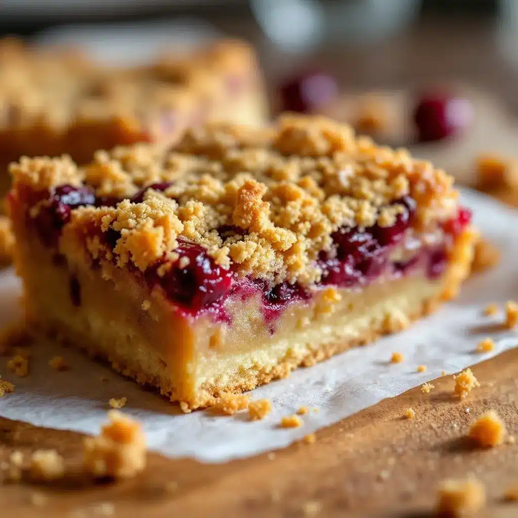 crispy cranberry orange thanksgiving pie bars preparation steps