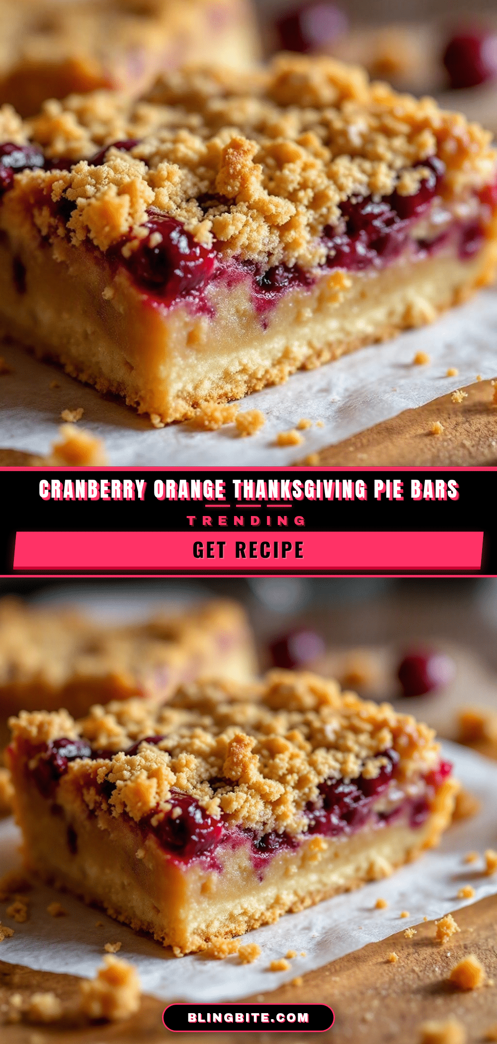 crispy cranberry orange thanksgiving pie bars recipe