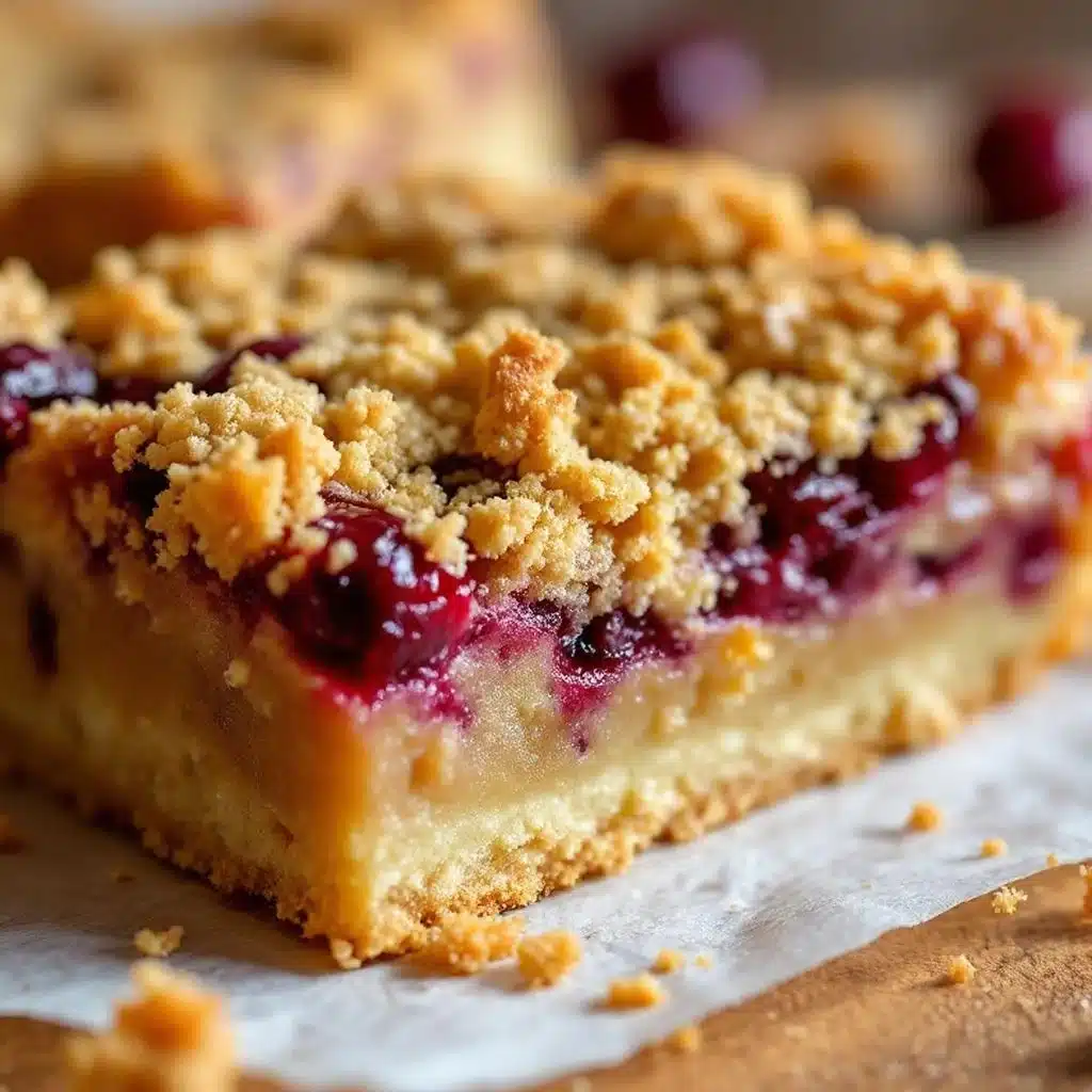 crispy cranberry orange thanksgiving pie bars - featured image