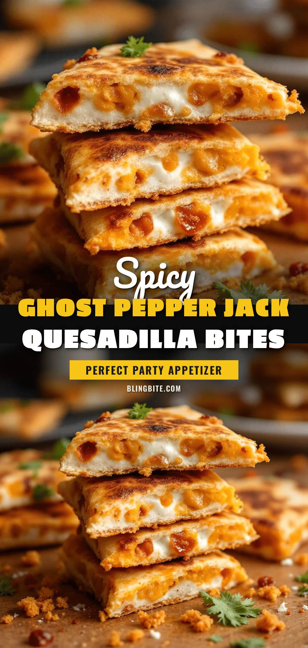 crispy ghost pepper jack quesadilla bites recipe