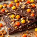 crispy halloween chocolate bark - featured image