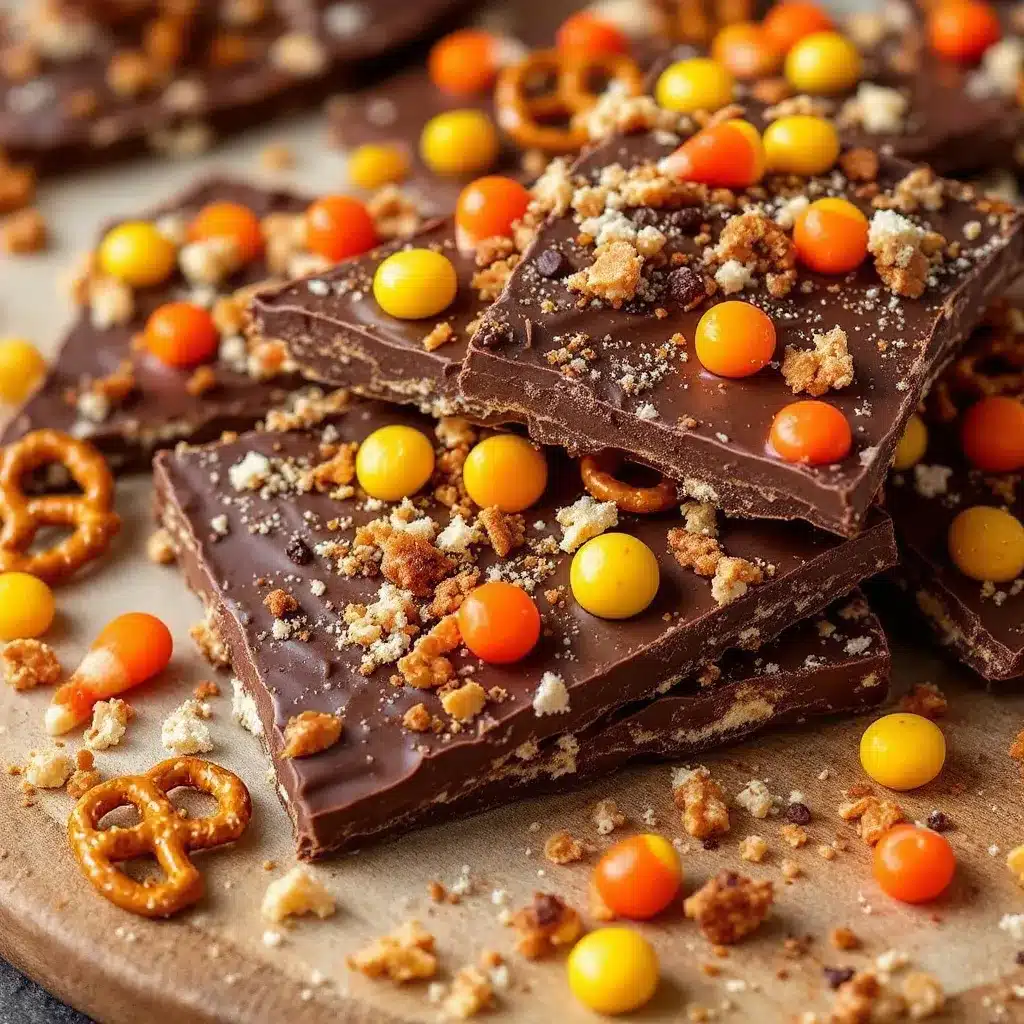 crispy halloween chocolate bark preparation steps