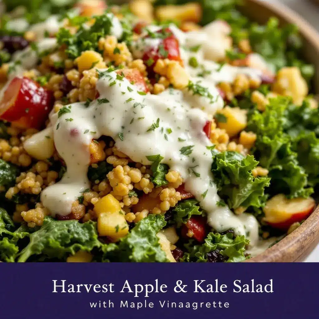 crispy harvest apple kale salad preparation steps