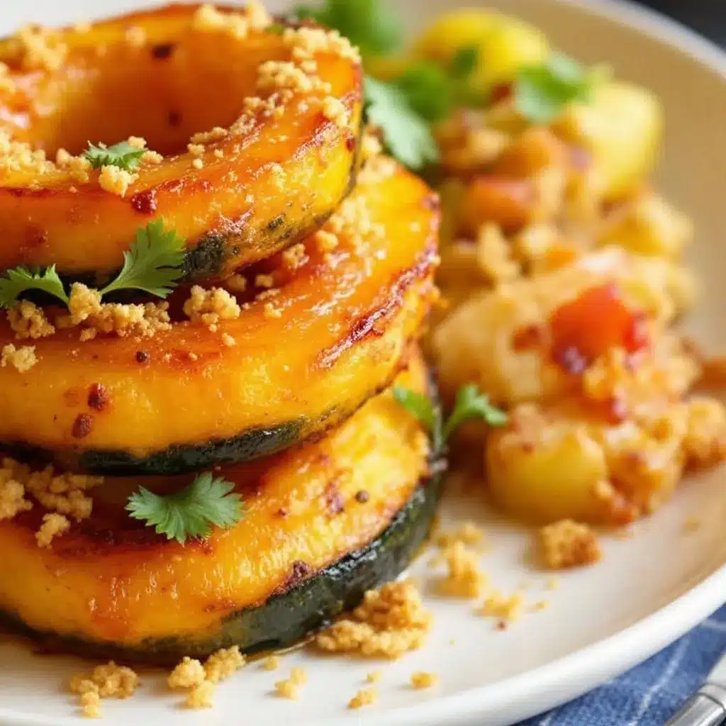 Crispy Honey Chili Delicata Squash Rings preparation steps