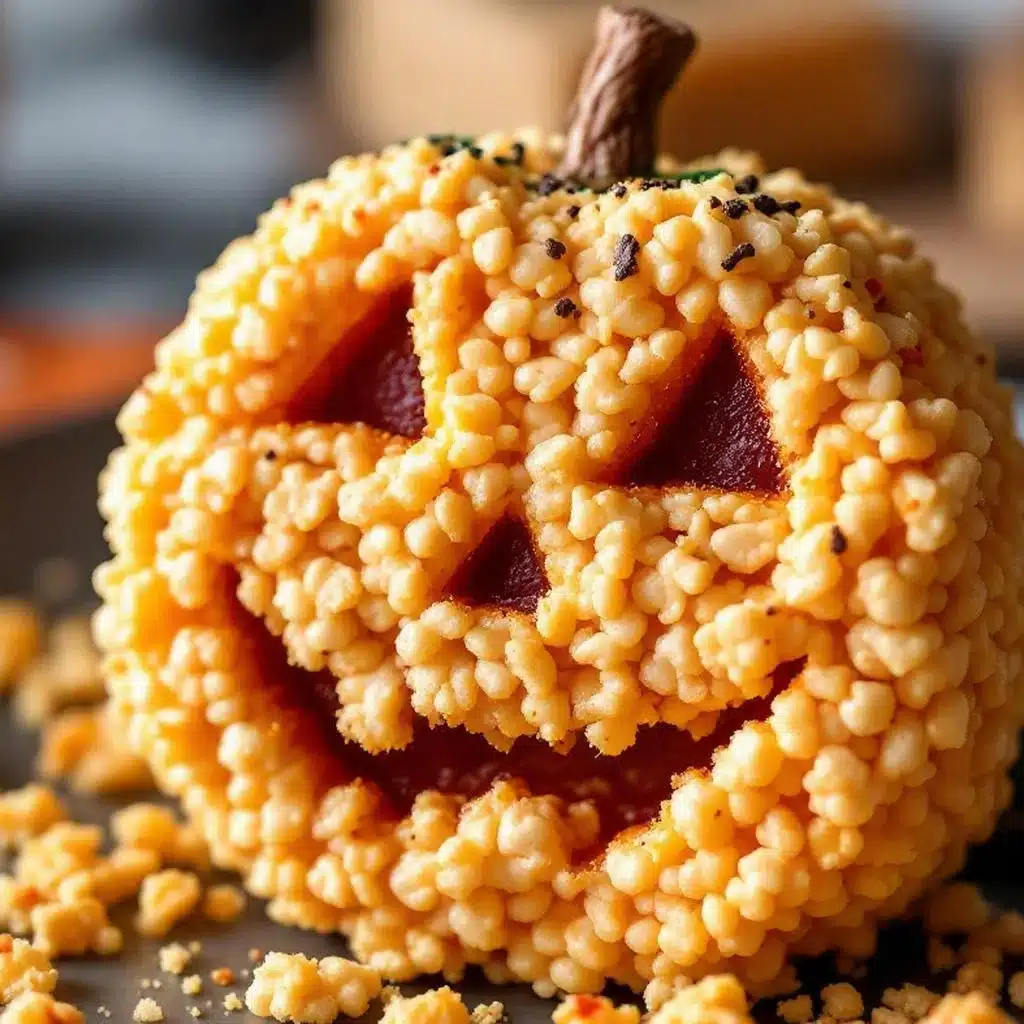 Crispy Jack-O-Lantern Rice Krispie Treats - featured image