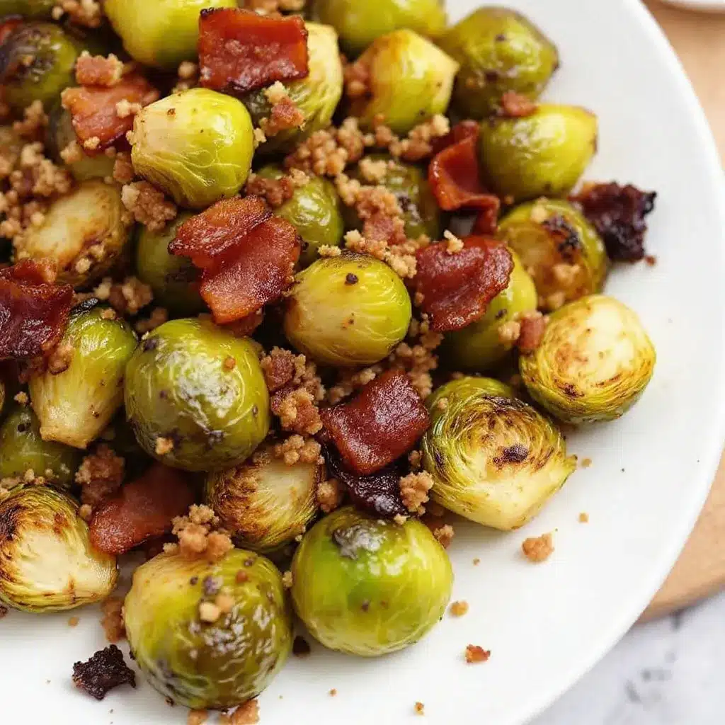 crispy maple bacon brussels sprouts preparation steps