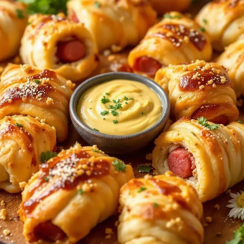 crispy mummy pigs in a blanket preparation steps