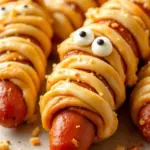 crispy mummy pretzel dogs - featured image
