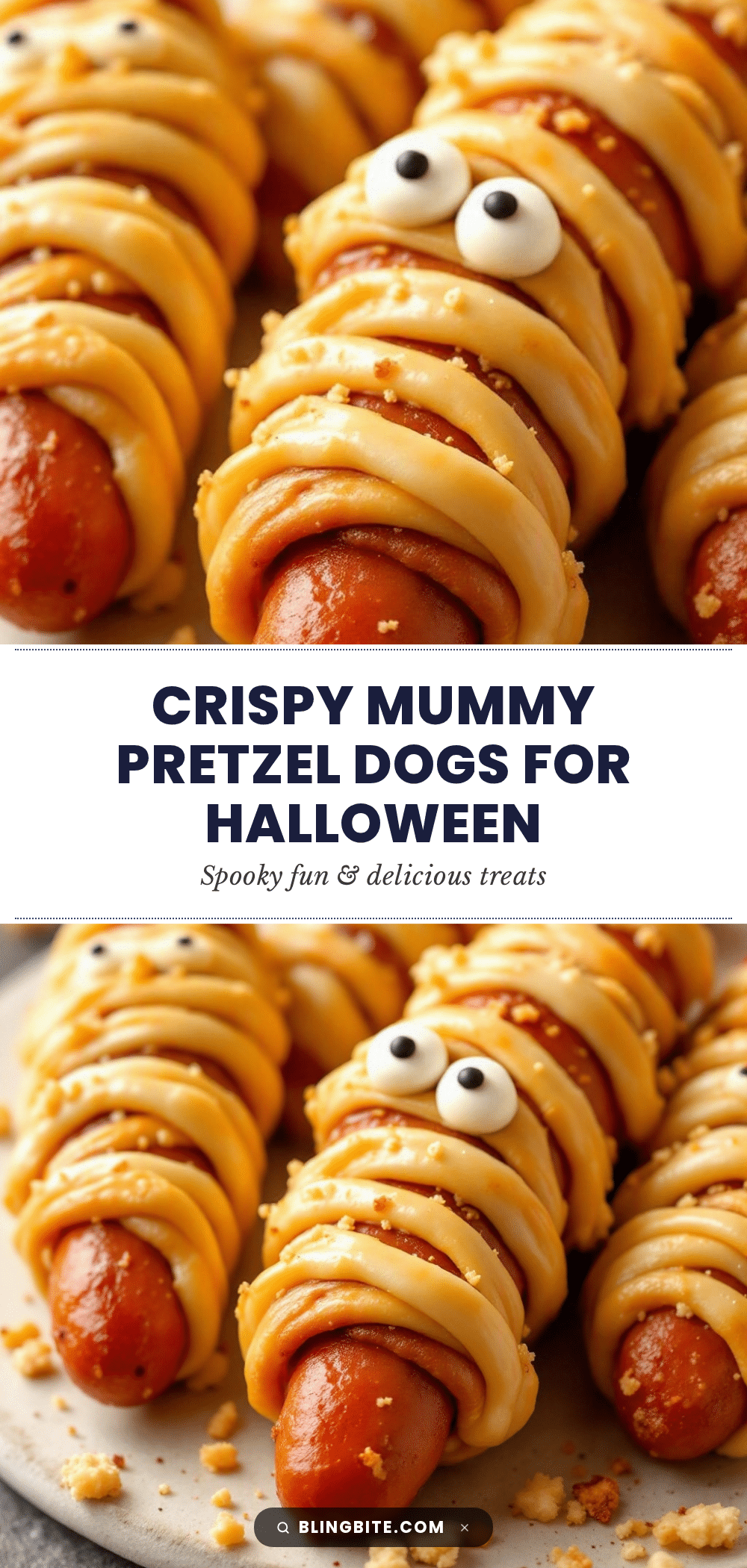 crispy mummy pretzel dogs recipe