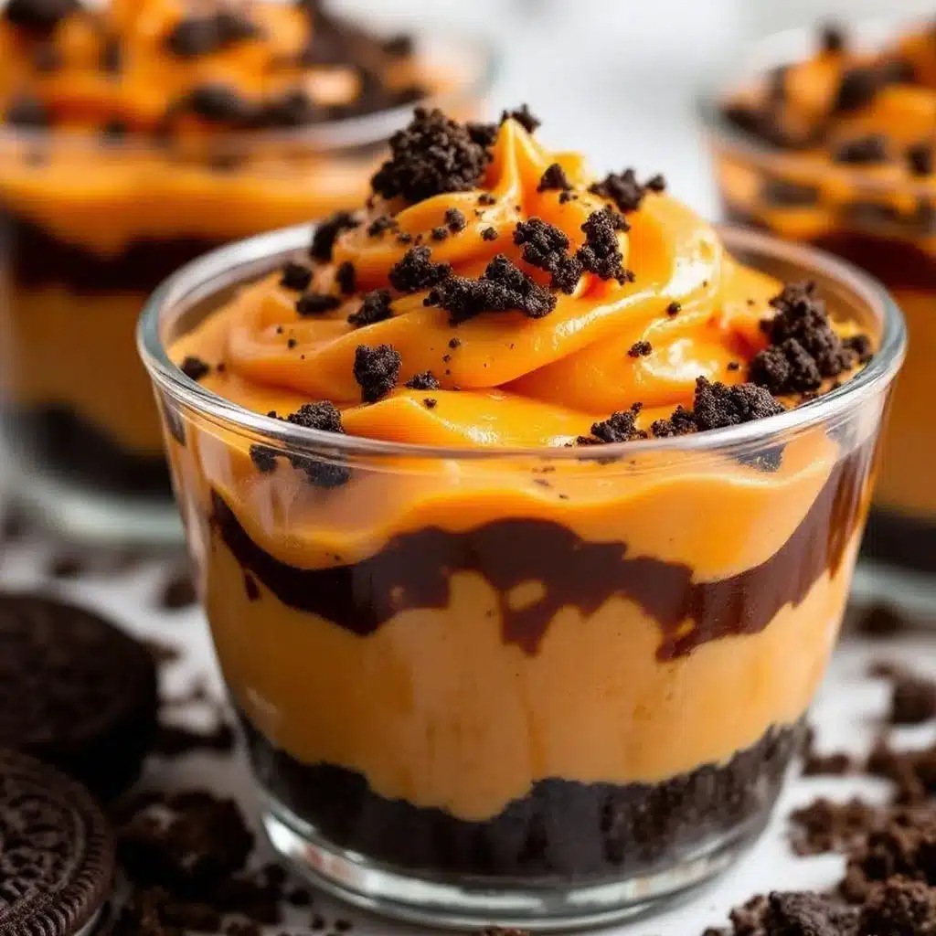 Crispy Oreo Dirt Pumpkin Pudding Cups - featured image