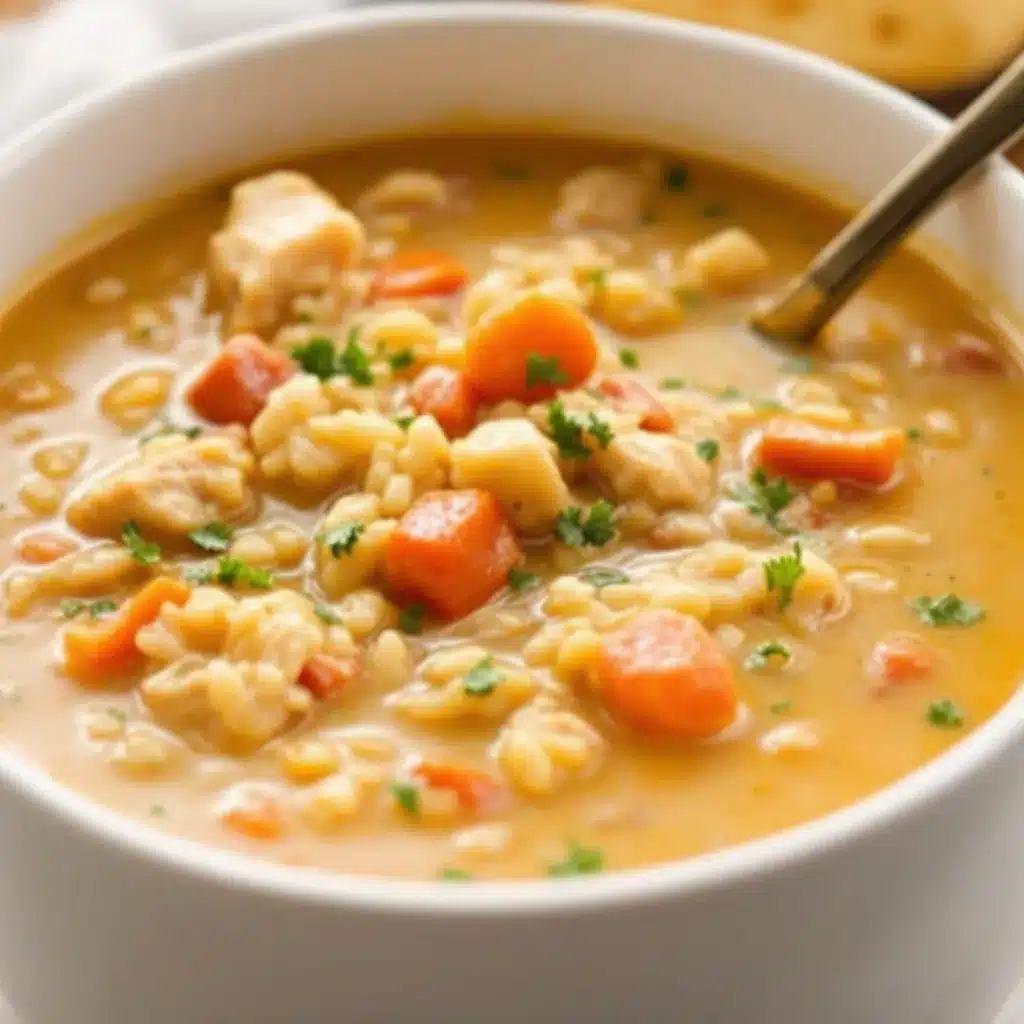 crockpot chicken and wild rice soup preparation steps