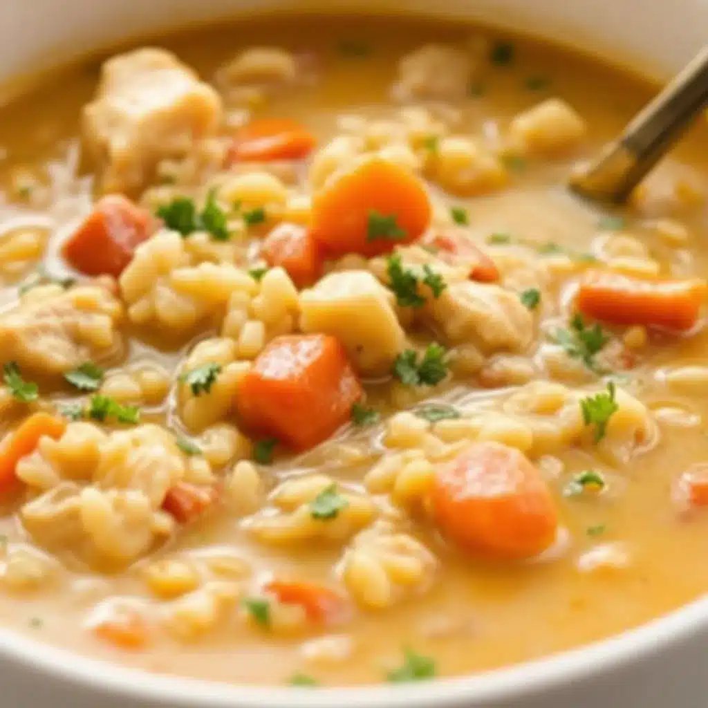 crockpot chicken and wild rice soup - featured image
