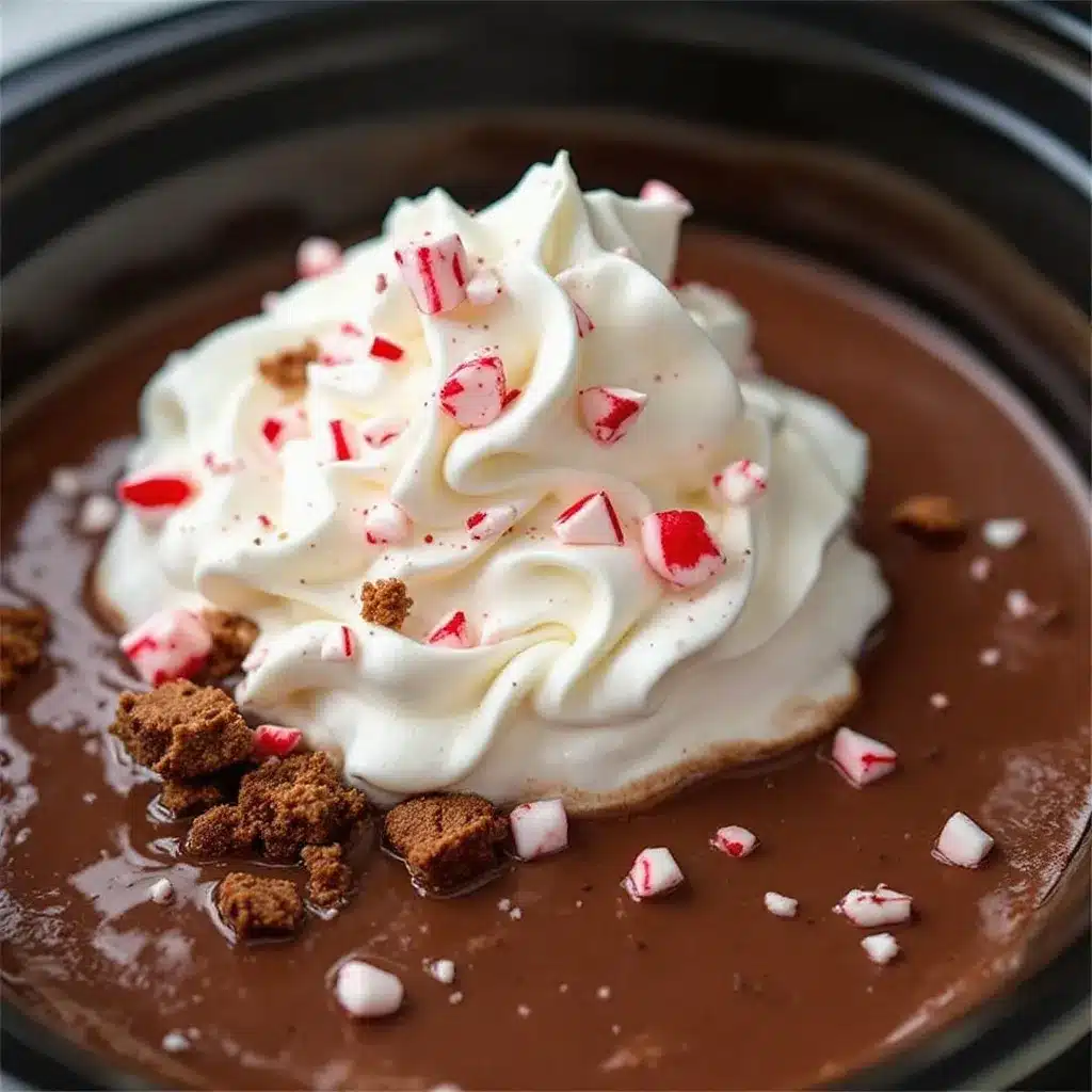 crockpot peppermint hot chocolate preparation steps