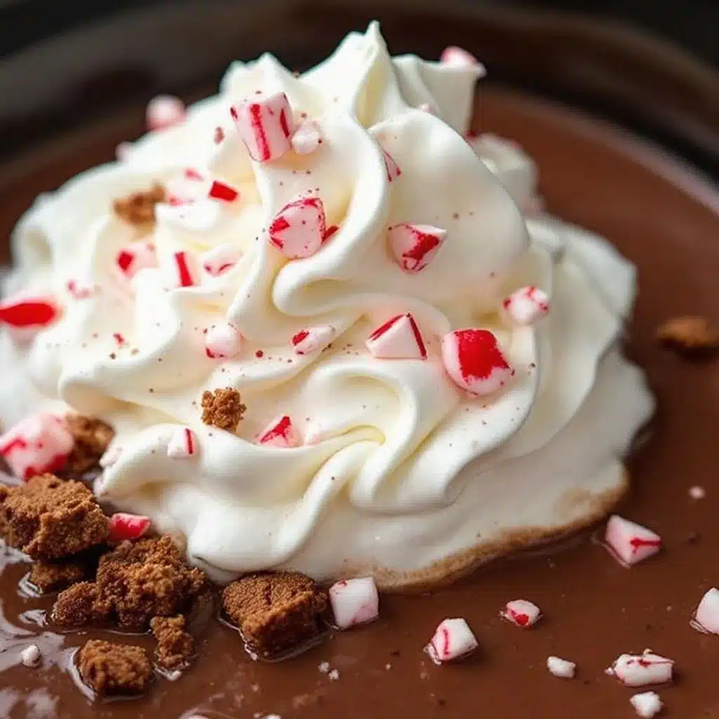 crockpot peppermint hot chocolate - featured image