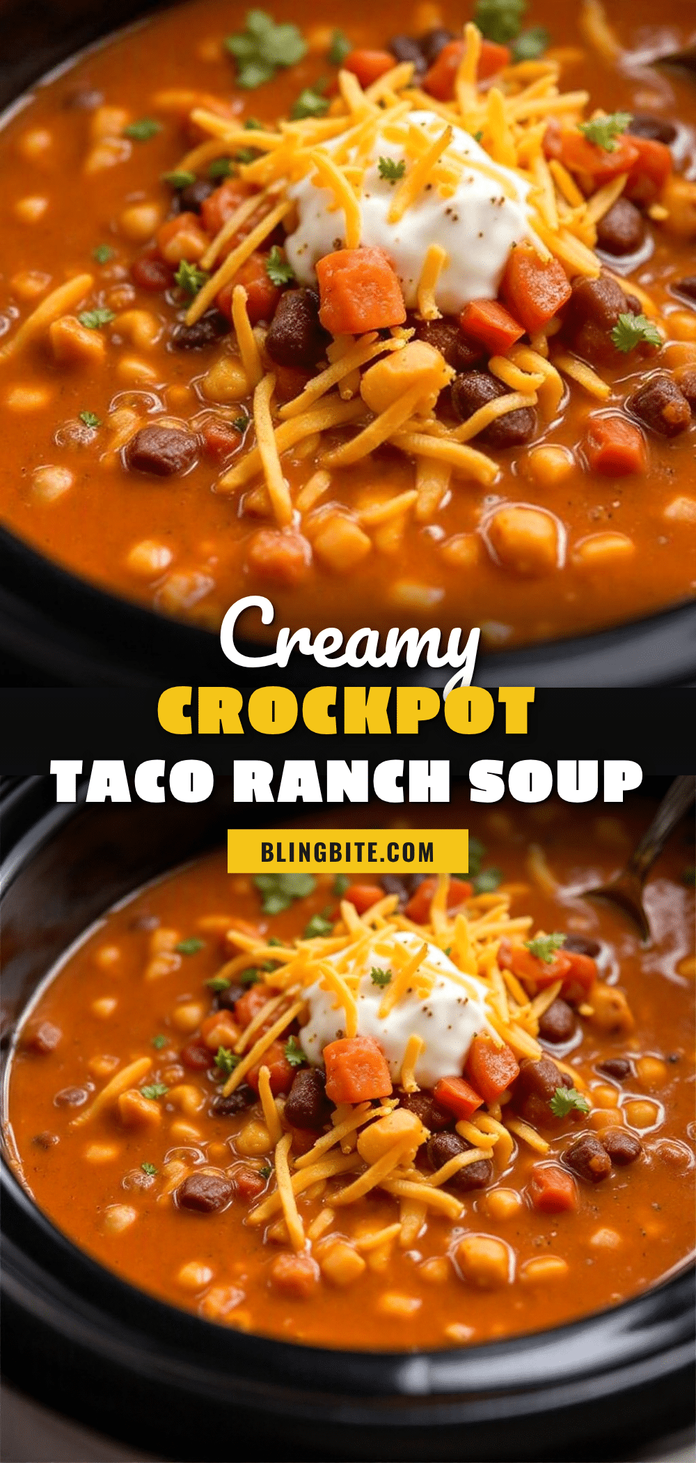 Easy Crockpot Taco Soup with Ranch Seasoning recipe