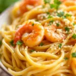 easy garlic butter shrimp pasta - featured image