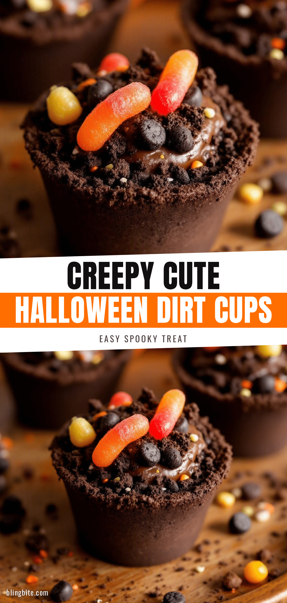 Easy Halloween Dirt Cups recipe