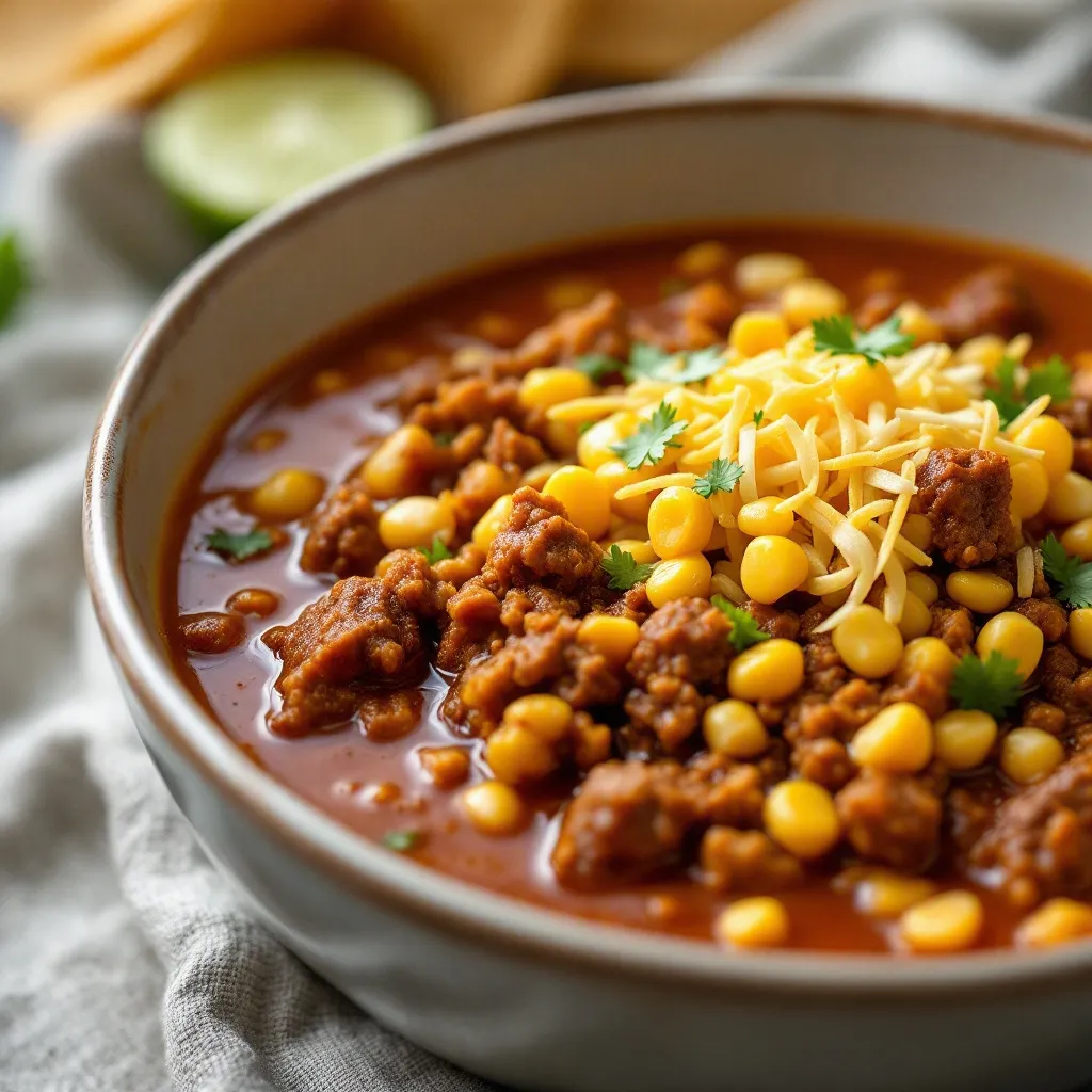 easy one-pot taco soup with ground beef preparation steps